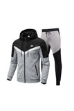 Men’s 2-Piece Hooded Tracksuit – Full-Zip Jacket & Jogging Sweatpants