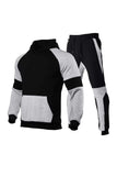 Men’s Color Block Athletic Tracksuit Hoodie & Sweatpants Set