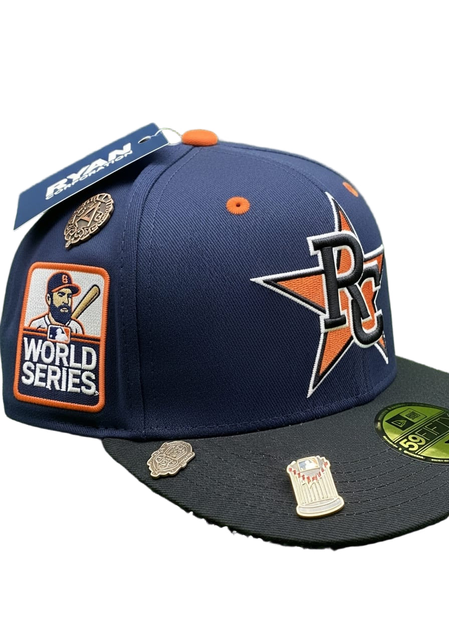 Navy Blue "RC Star" Baseball Cap with World Series Patch & Collector Pins