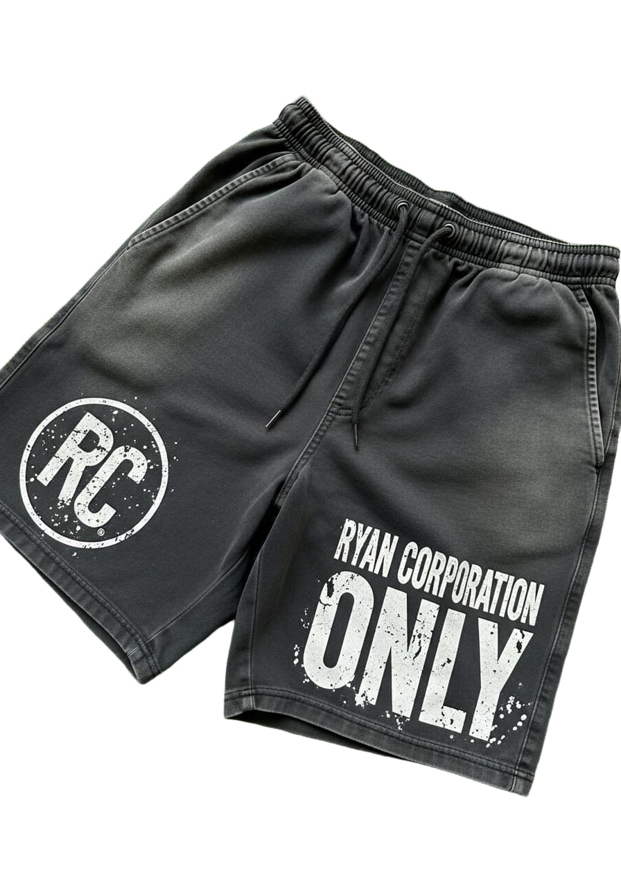 Ryan Corporation Distressed Black Athletic Shorts