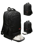 Black Backpack with Shoe Compartment