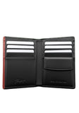 Sleek Black Leather Bi-Fold Wallet Classic Design