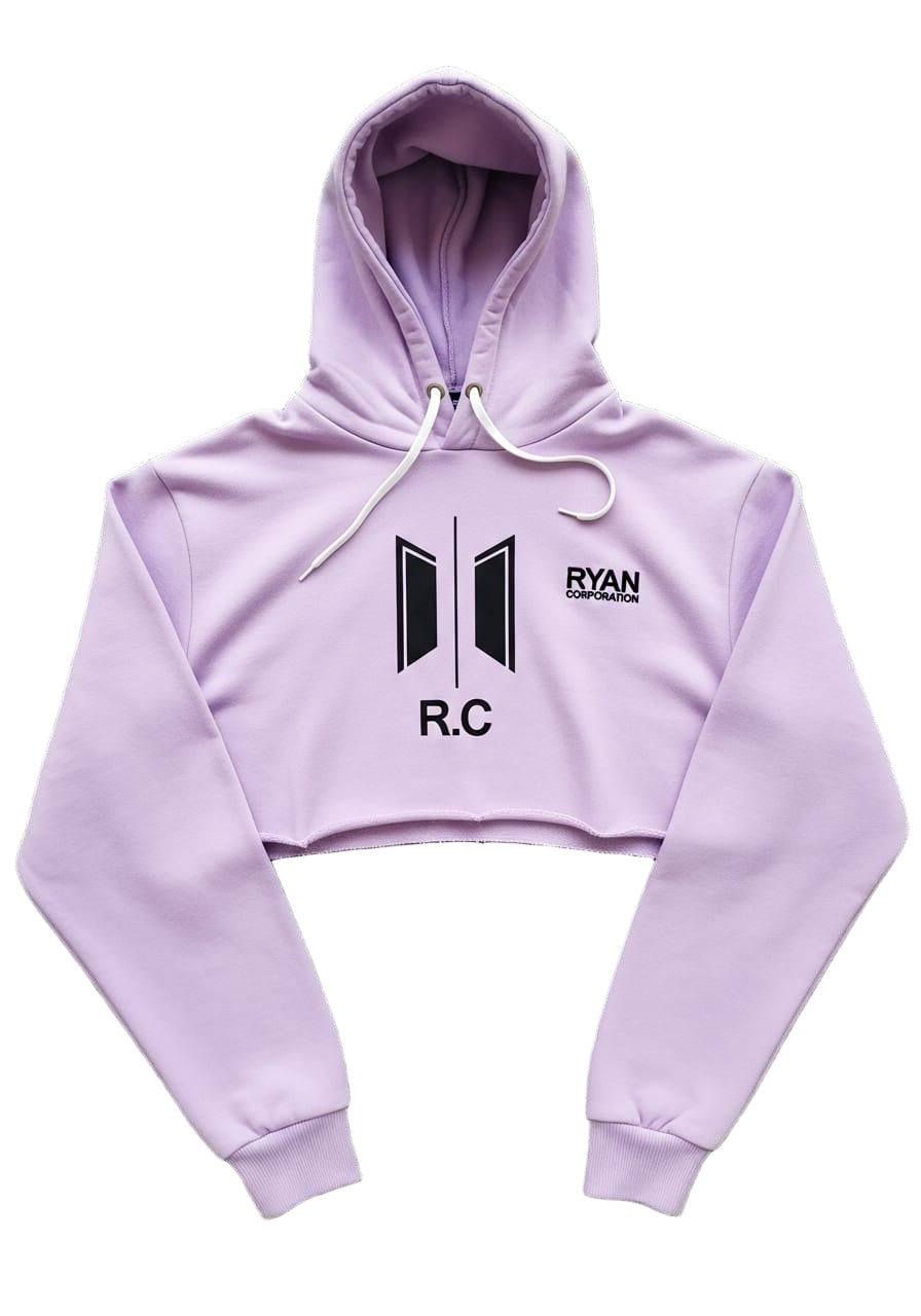 Pastel Purple Cropped Hoodie