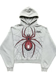 Light Gray Spider Graphic Hoodie