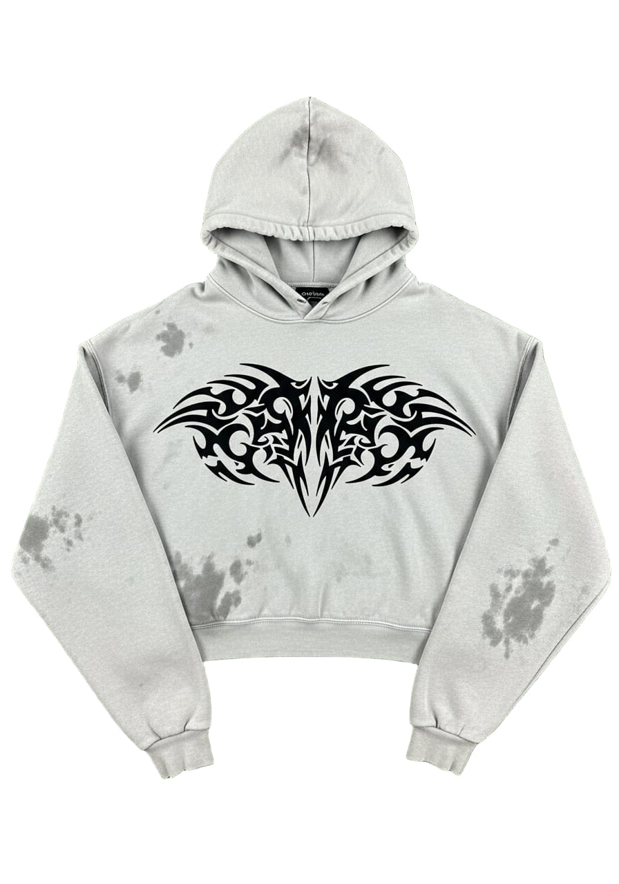 Light Gray Distressed Hoodie