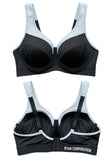 Black Sports Bra with Mesh Detailing