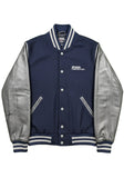 Navy & Charcoal Classic Varsity Jacket