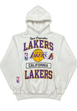 White Los Angeles Lakers Hoodie with Multi-Logo Print