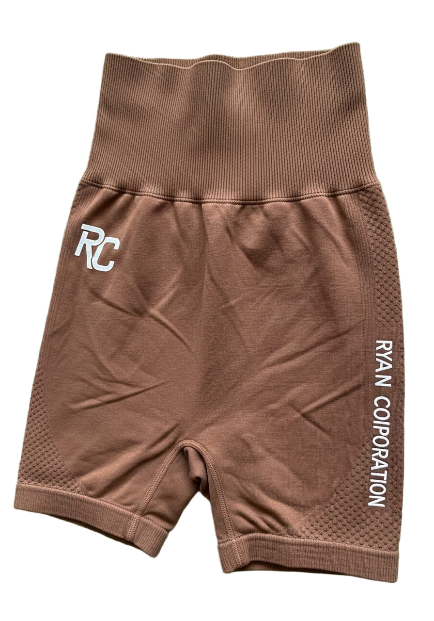 Women’s Seamless High-Waisted Shorts Earthy Brown