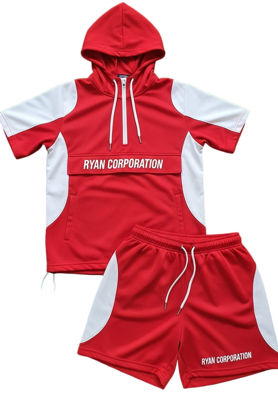 Red & White Athletic Set "RYAN CORPORATION" Performance Edition
