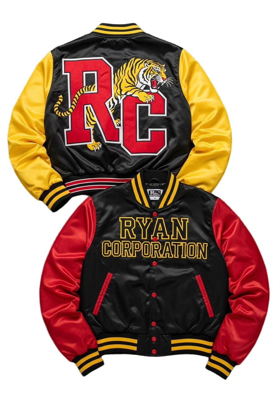 Satin Baseball Cropped Jackets Ryan Corporation