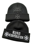 Ryan Corporation Black Dual-Design Beanies