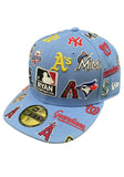 MLB All Teams Patch Cap Light Blue Fitted by New Era