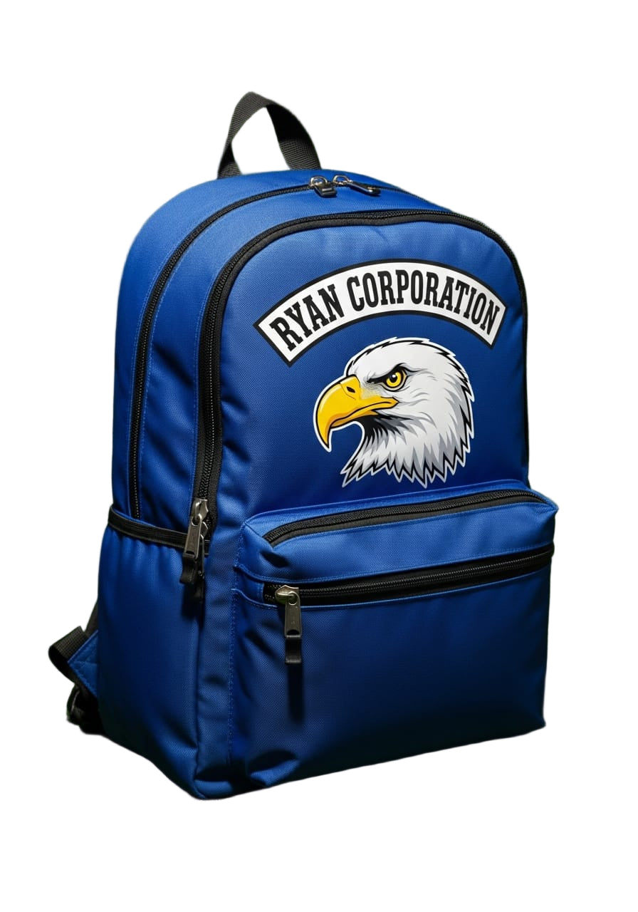 Royal Blue Eagle Emblem Backpack