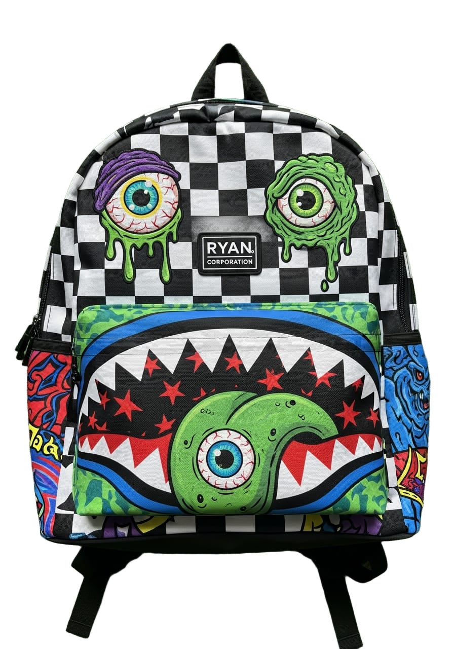Multicolor Shark Mouth Graphic Backpack