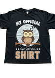 Ryan Corporation “My Official Napping Shirt” Owl Graphic T-Shirt – Black