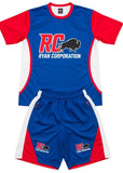 Royal Blue RC Sports Uniform Ryan Corporation Jersey & Shorts Set