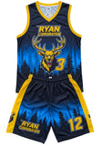 Ryan Corporation Bucks Dark Blue Basketball Uniform