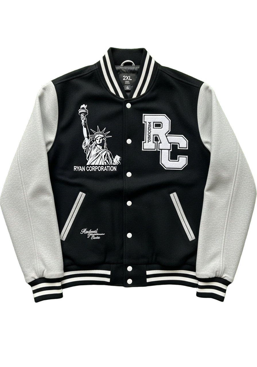Black & Grey RC Varsity Jacket – Liberty Edition