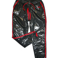 Shiny Nylon Pants with Stripes