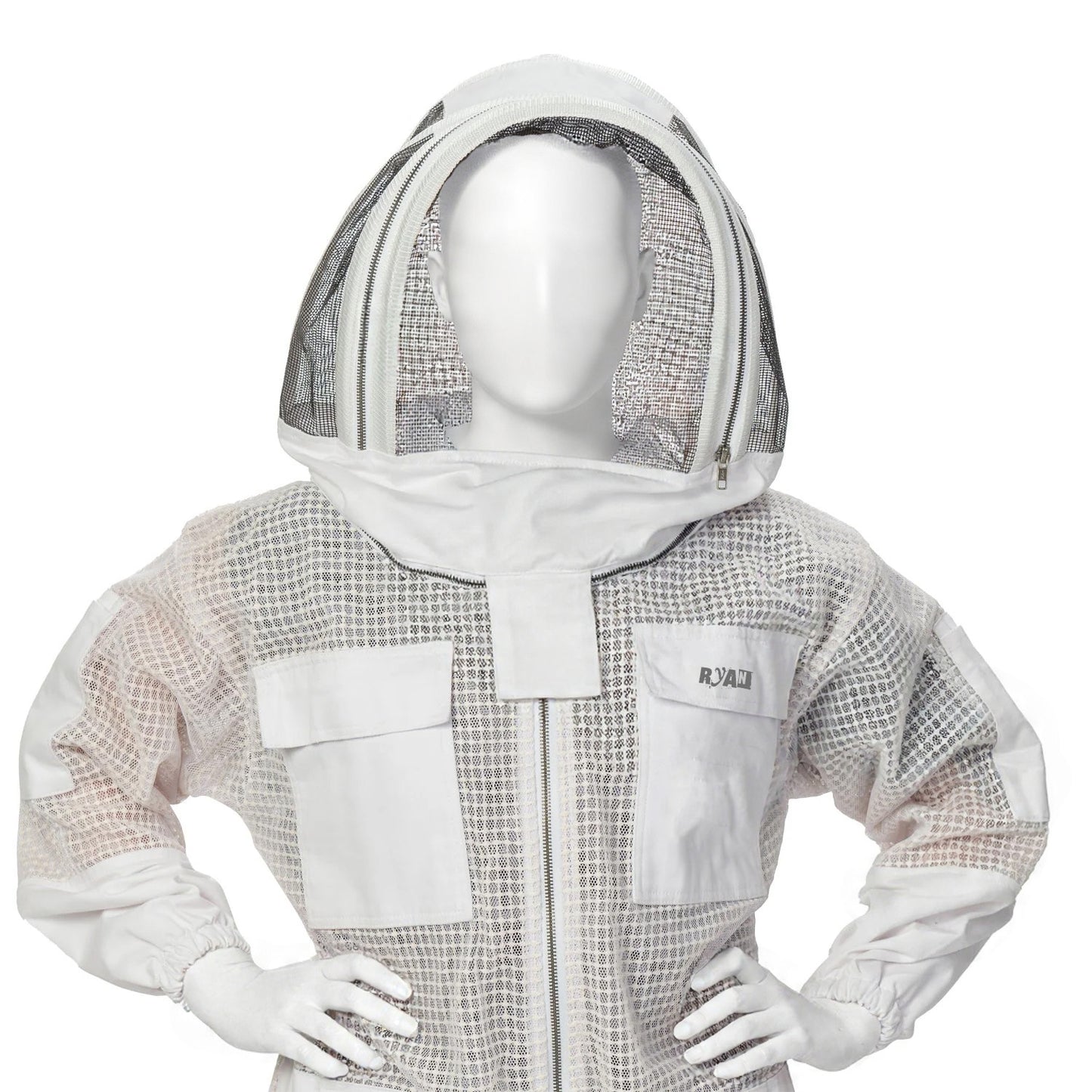 White Beekeeping Suit with Fencing Veil Ultimate Protection