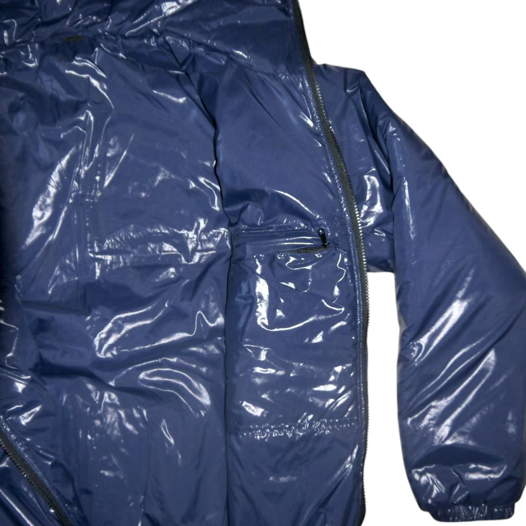 Dark Blue Shiny Nylon Jacket