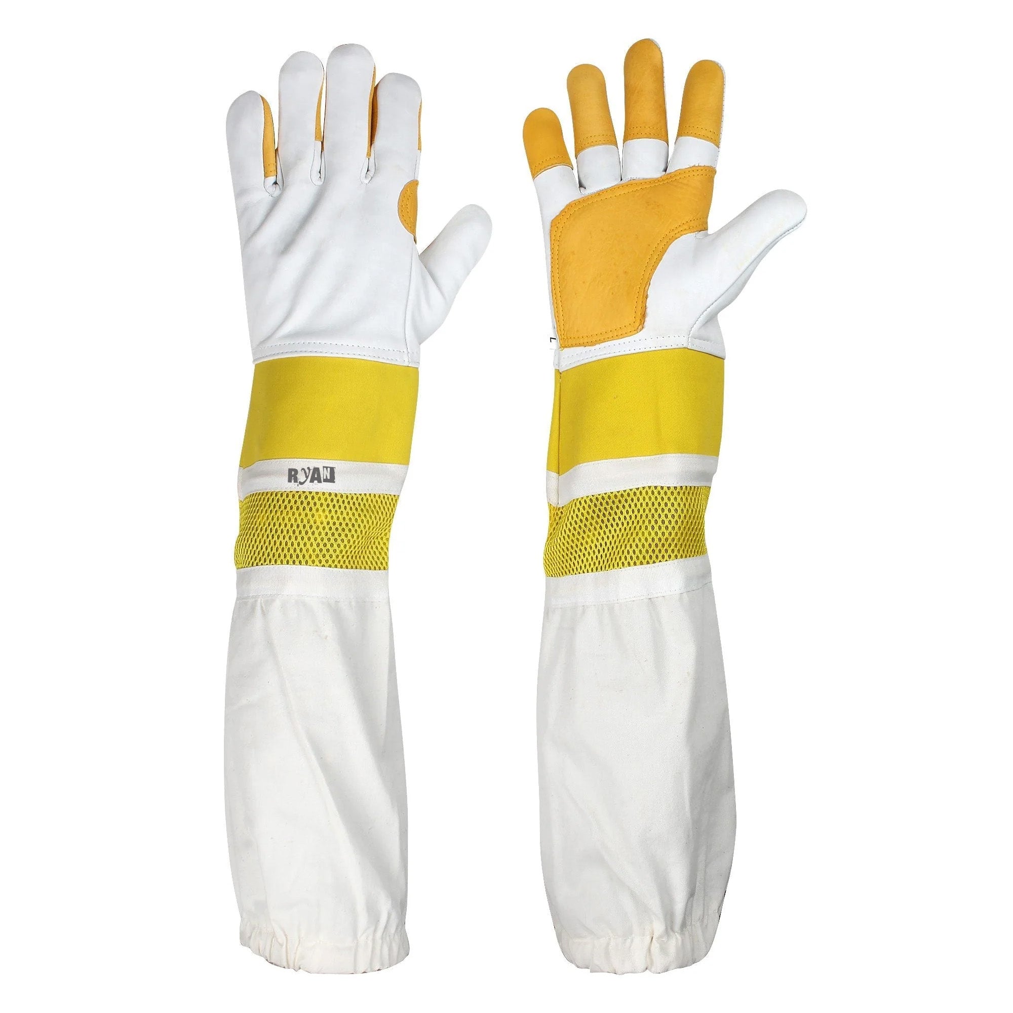 Professional Beekeeping Gloves Genuine Cowhide Leather Sting-Proof Protection