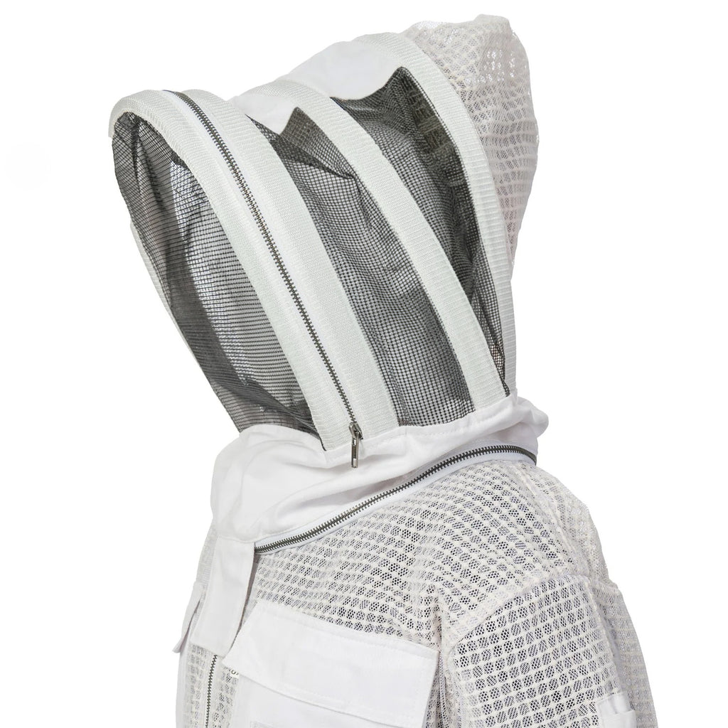 White Beekeeping Suit with Fencing Veil Ultimate Protection