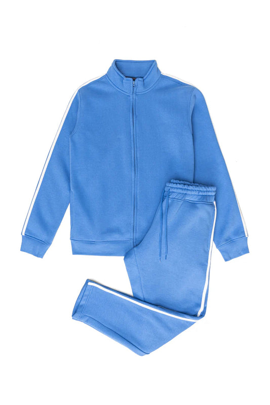 Royal Blue Front Zip Men's Tracksuit