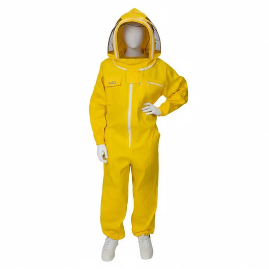 Yellow Beekeeping Suit with Fencing Veil