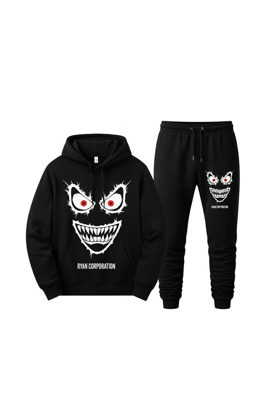 Men’s 2-Piece Tracksuit Jacquard Pullover Hoodie &amp; Joggers Set