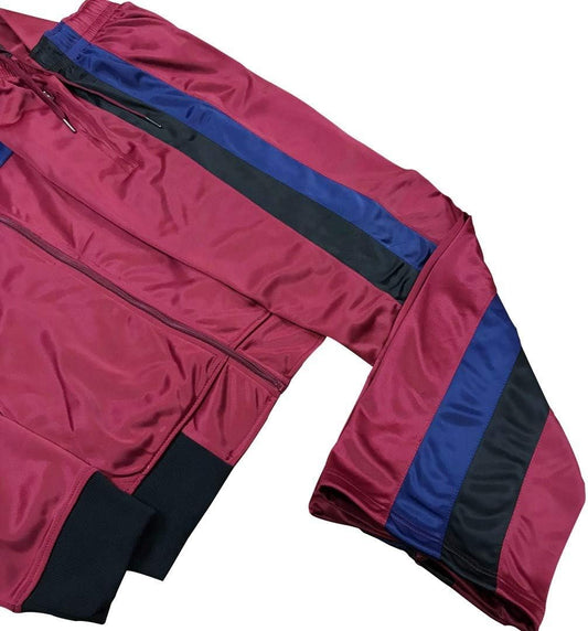 Men’s Retro Warm-Up Tracksuit  2-Piece Jacket &amp; Pants Set