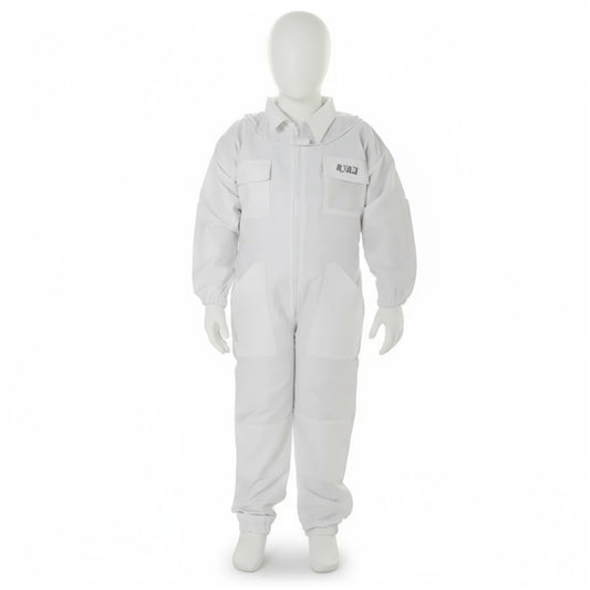Children’s White Beekeeping Suit with Detachable Hood Safe, Breathable & Comfortable