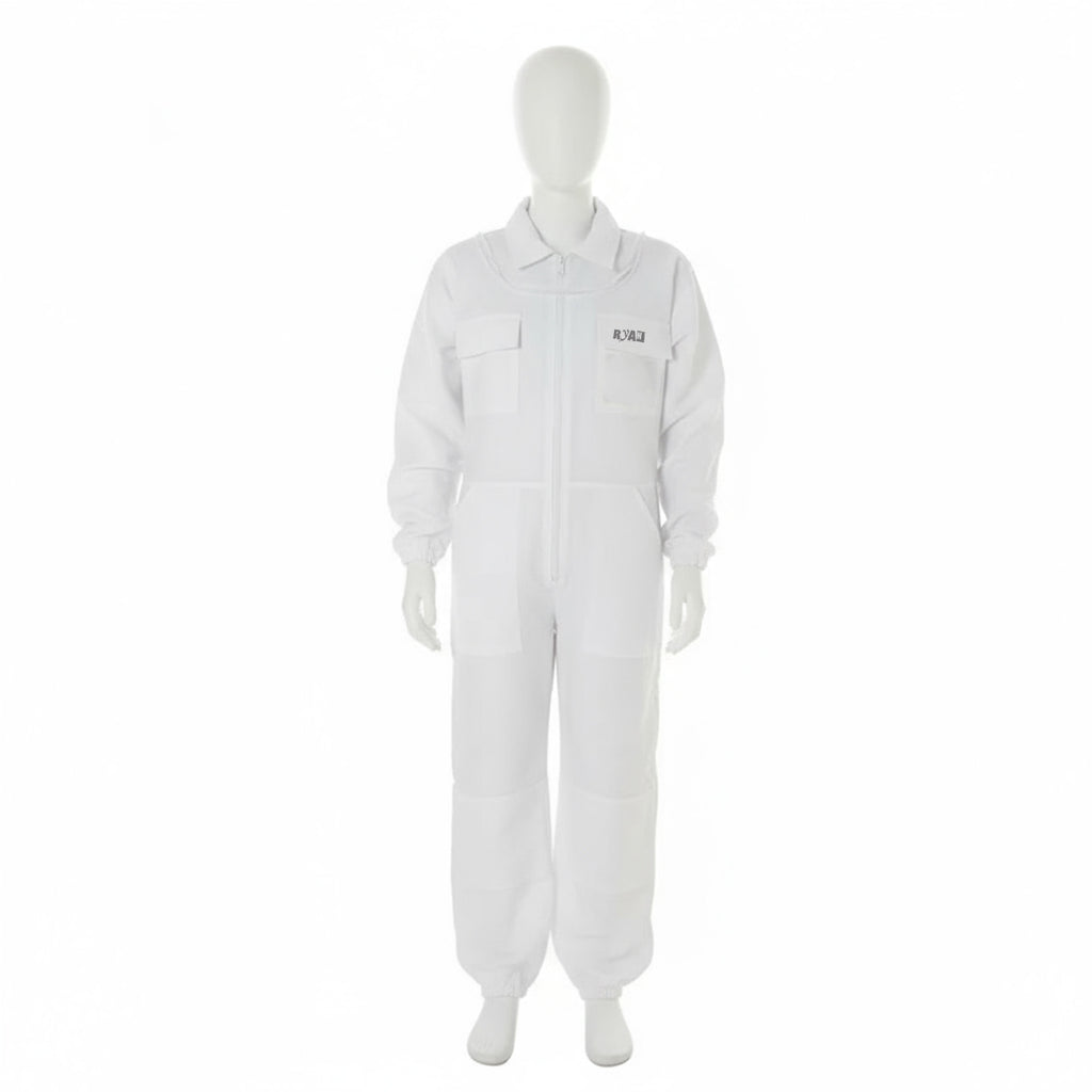 Children’s White Beekeeping Suit with Detachable Hood Safe, Breathable & Comfortable
