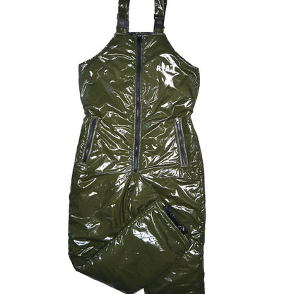 Shiny Nylon Ski Bib Pants  Soft, Padded & Lightweight Comfort