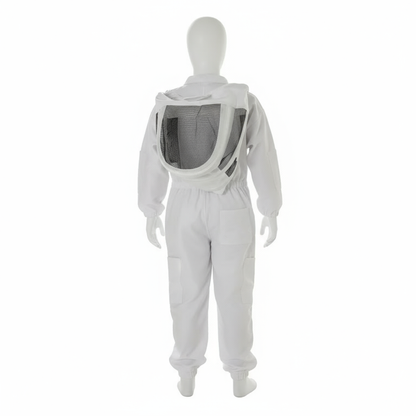 Children’s White Beekeeping Suit with Detachable Hood Safe, Breathable & Comfortable