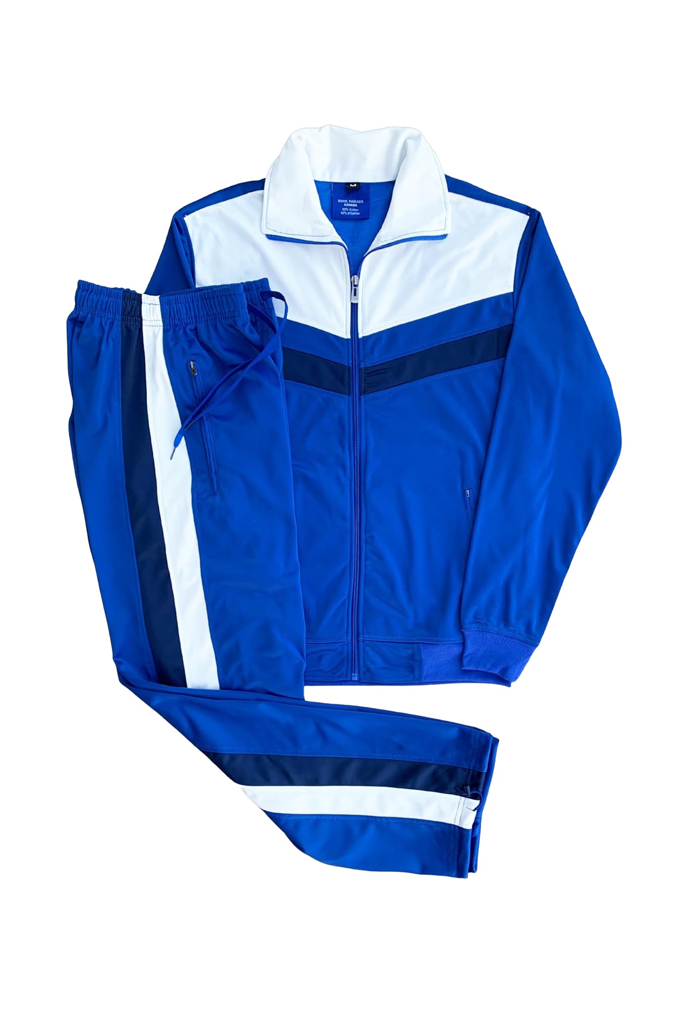 Men’s Retro Warm-Up Tracksuit  2-Piece Jacket &amp; Pants Set