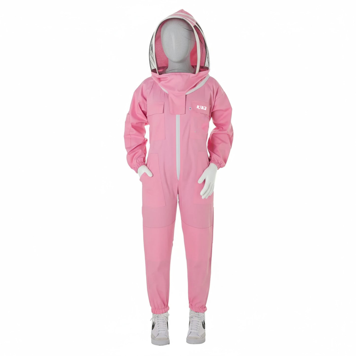 Children’s Pink Beekeeping Suit with Detachable Hood Safe