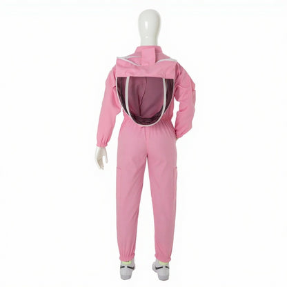 Children’s Pink Beekeeping Suit with Detachable Hood Safe