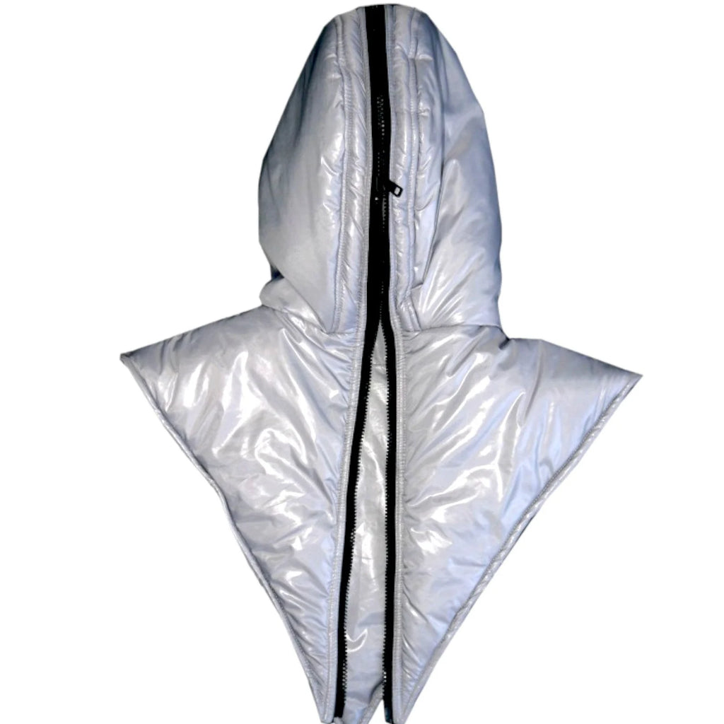 Shiny PVC Wetlook Nylon Hood with Soft Polyester Padding