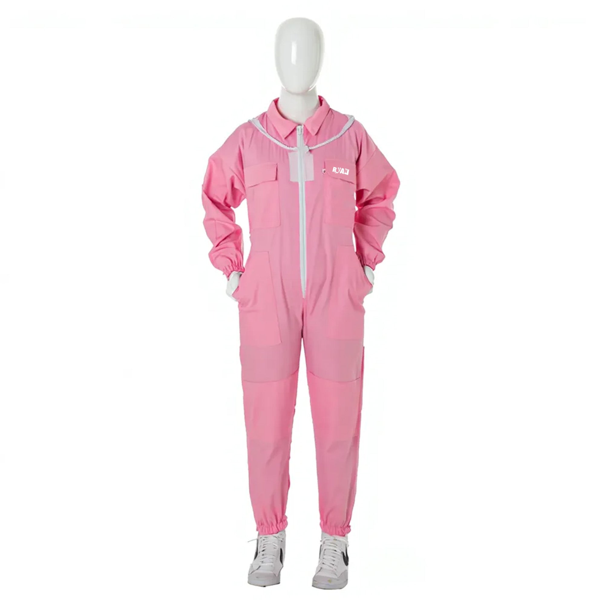 Children’s Pink Beekeeping Suit with Detachable Hood Safe