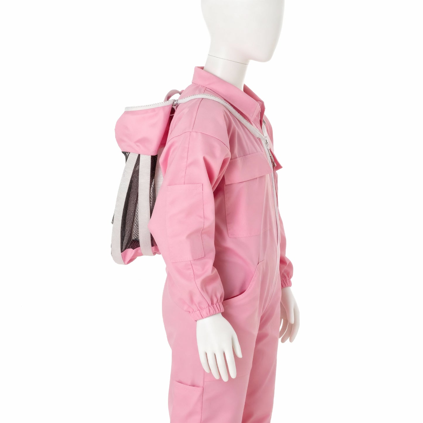 Children’s Pink Beekeeping Suit with Detachable Hood Safe