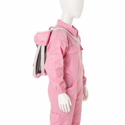 Children’s Pink Beekeeping Suit with Detachable Hood Safe