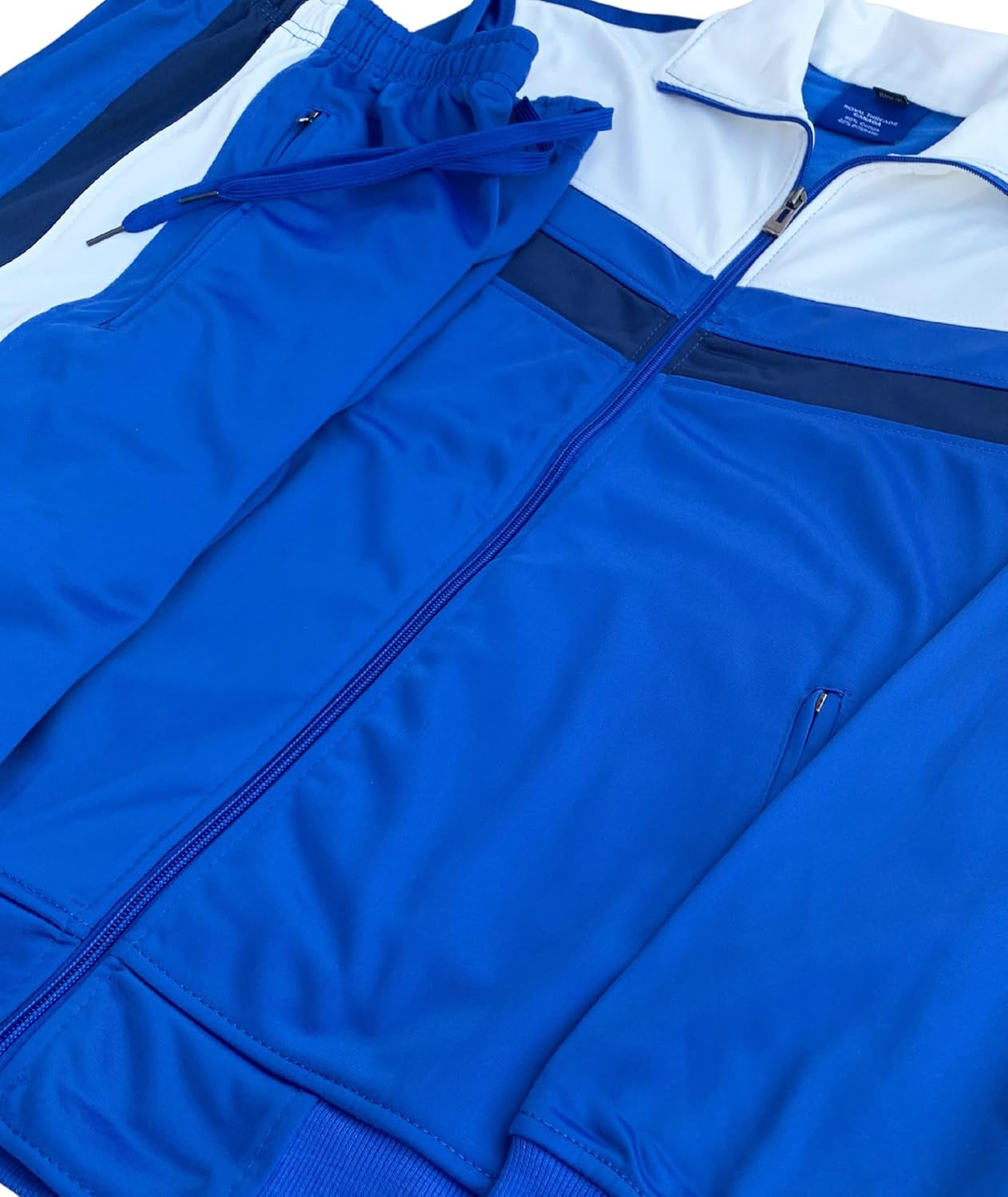 Men’s Retro Warm-Up Tracksuit  2-Piece Jacket &amp; Pants Set