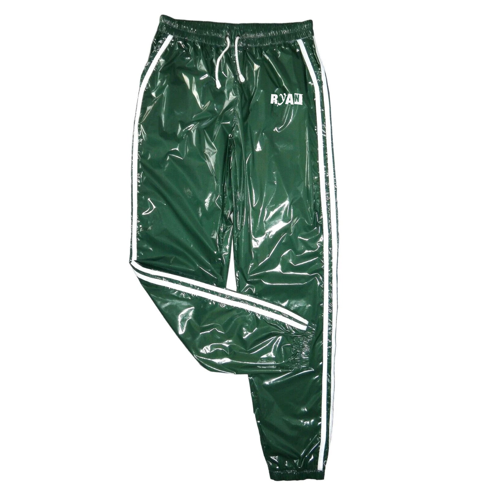 Shiny Nylon Pants with Stripes Sporty & Stylish Comfort