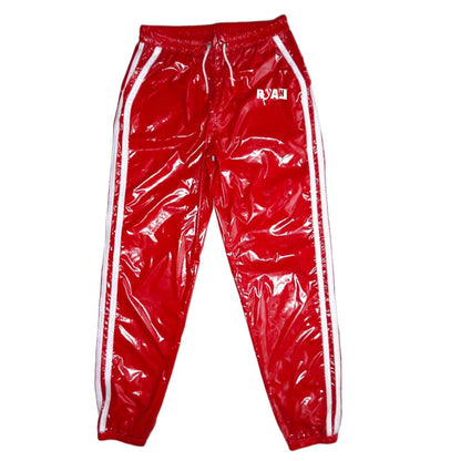 Shiny Nylon Pants with Stripes – Sporty & Stylish Comfort