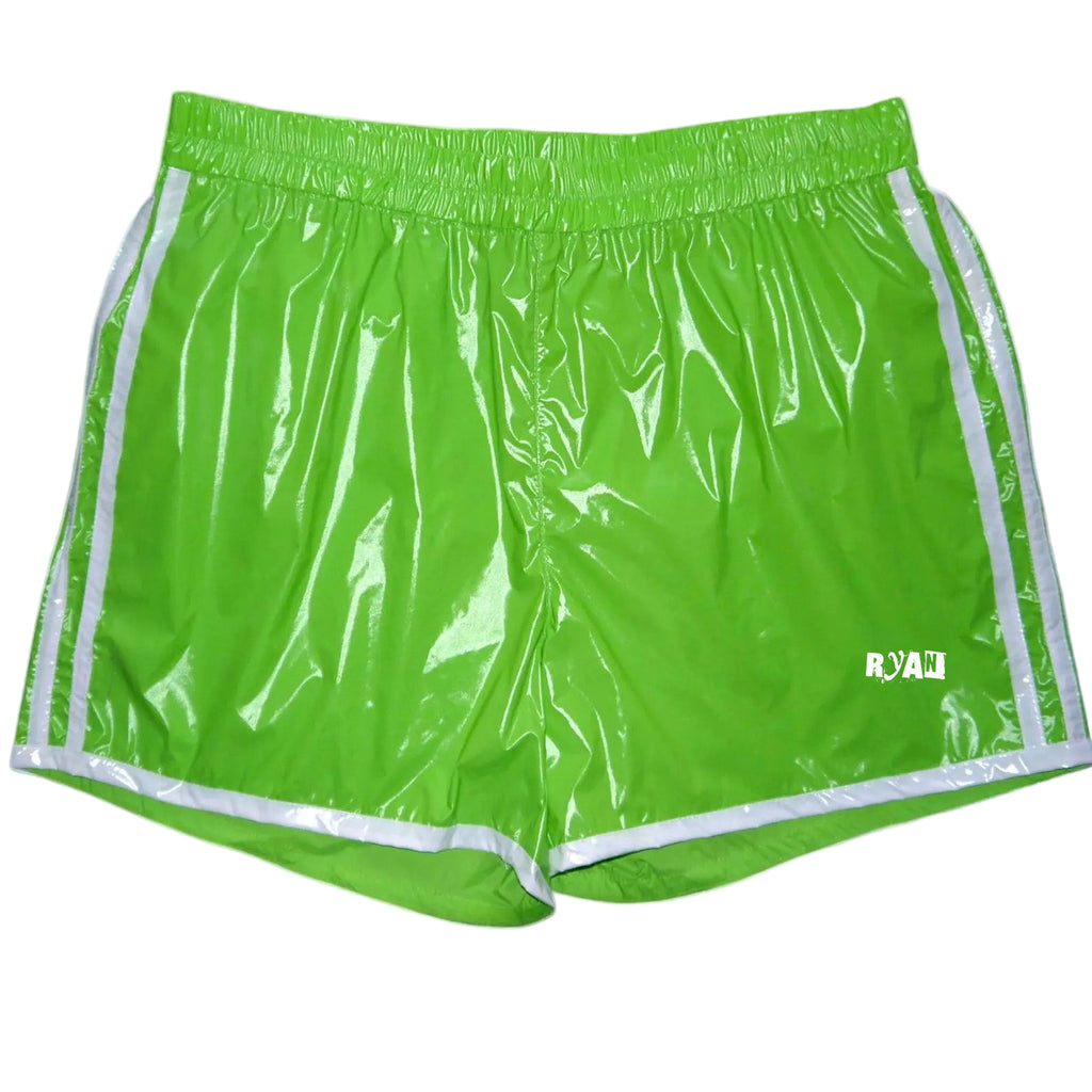 PSL Sprinter Shiny Nylon Shorts  Wetlook PVC Finish