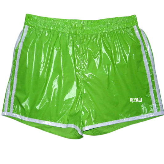 PSL Sprinter Shiny Nylon Shorts  Wetlook PVC Finish