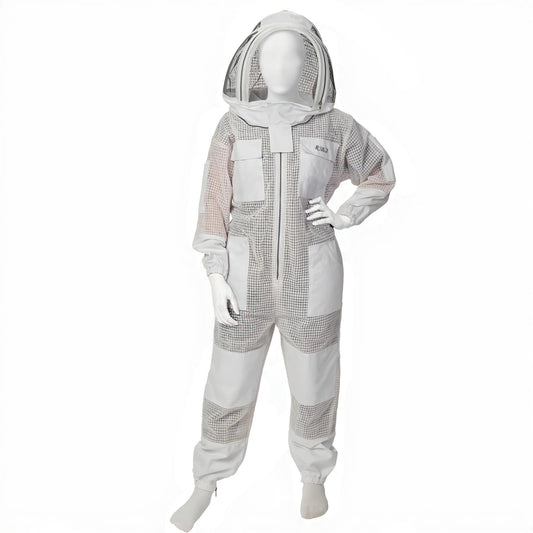 White Beekeeping Suit with Fencing Veil Ultimate Protection