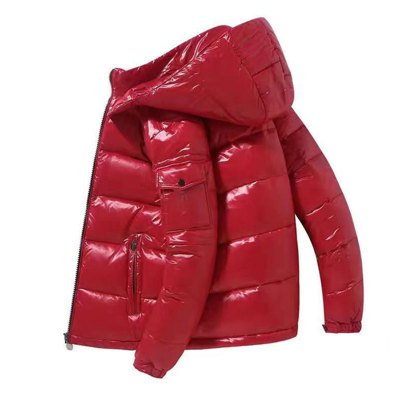 Wholesale Winter Warm Windproof Luxury Men’s Shiny Puffer Jacket Outdoor Thick Down Coat